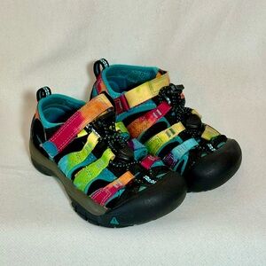 Kids Keen Waterproof Hiking Water Sandals 10 Rainbow Tye Dye Shoes